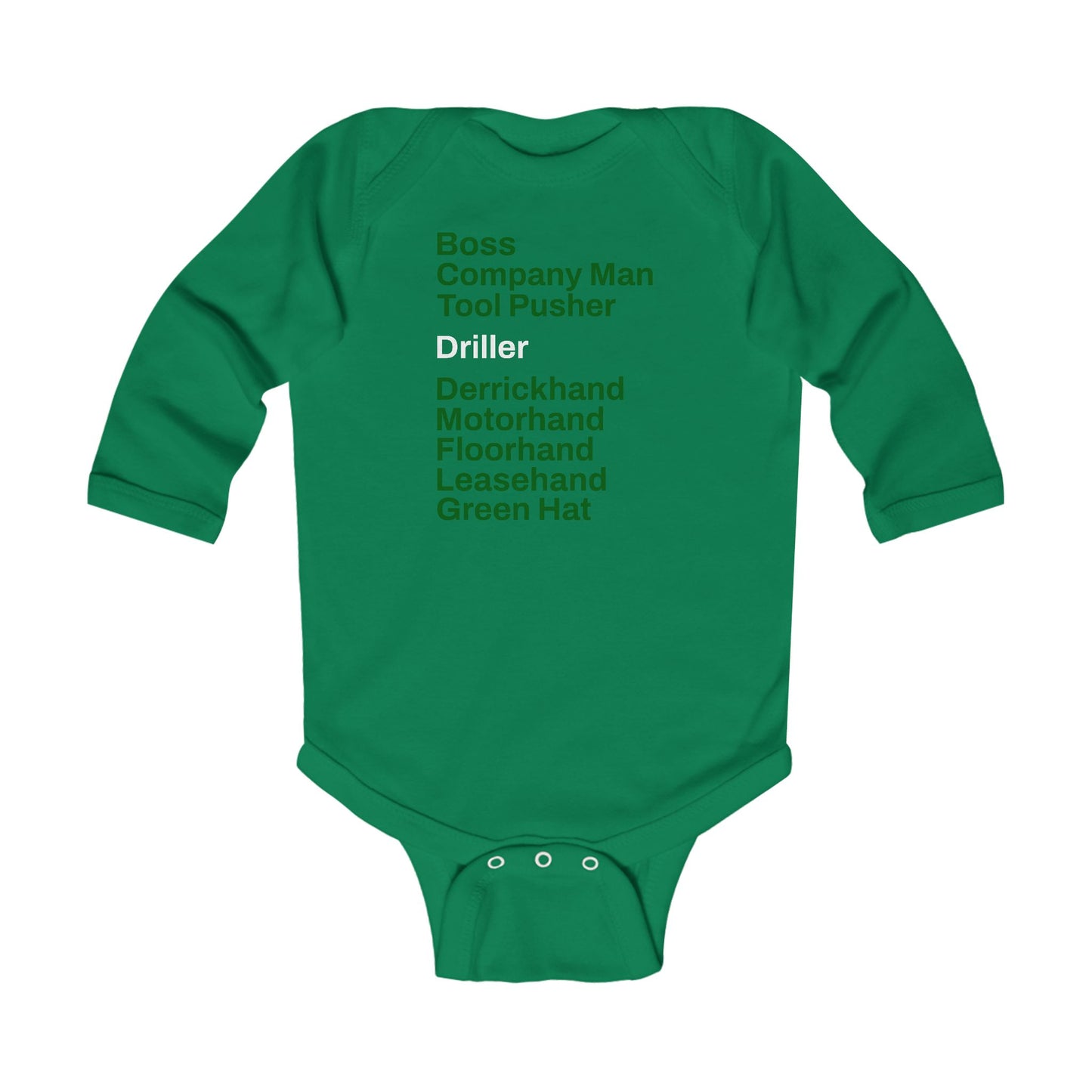 Rig Crew Series 'Driller' - Infant Long Sleeve Onesie