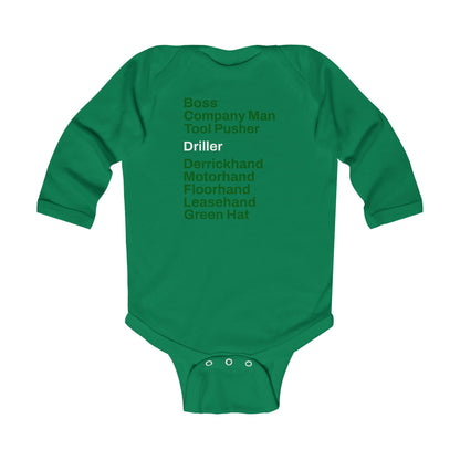 Rig Crew Series 'Driller' - Infant Long Sleeve Onesie