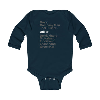 Rig Crew Series 'Driller' - Infant Long Sleeve Onesie