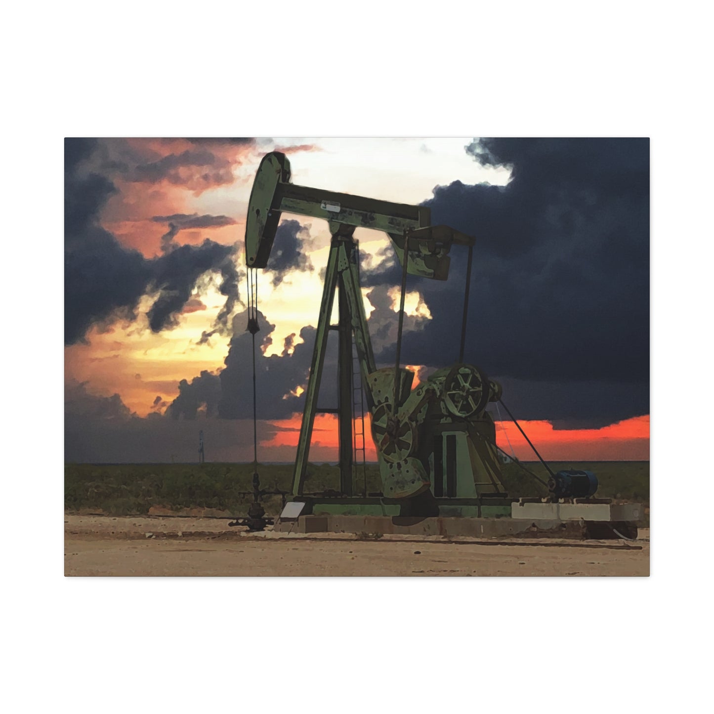 'Pumping Unit' Canvas Gallery Wrap