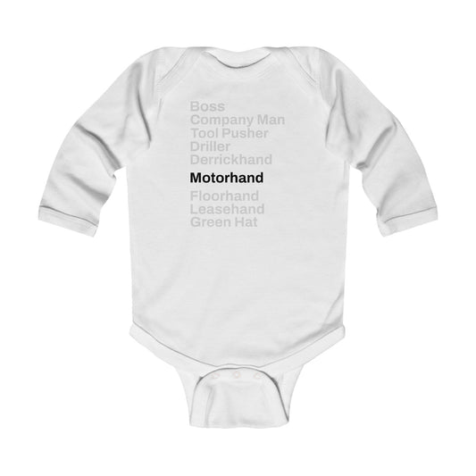 Rig Crew Series 'Motorhand' - Infant Long Sleeve Onesie