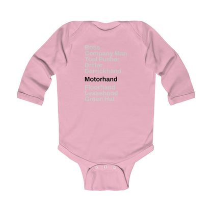 Rig Crew Series 'Motorhand' - Infant Long Sleeve Onesie