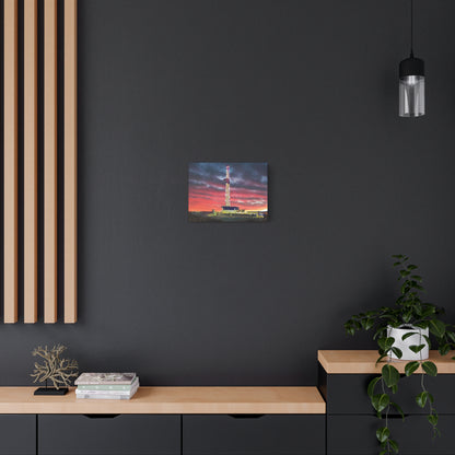'Goodnight, Drilling Rig' Canvas Gallery Wrap