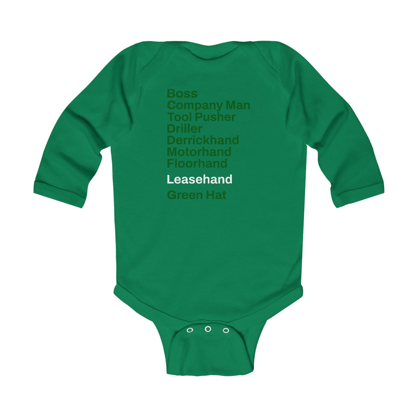 Rig Crew Series 'Leasehand' - Infant Long Sleeve Onesie