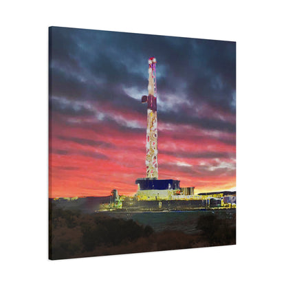 'Goodnight, Drilling Rig' Canvas Gallery Wrap