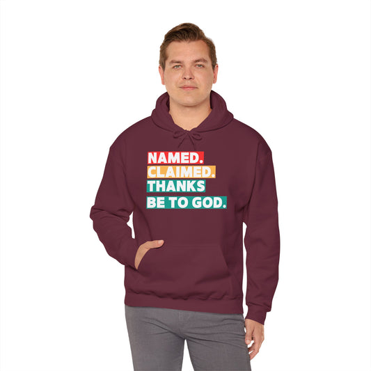 'Named, Claimed' Adult Pullover Hoodie