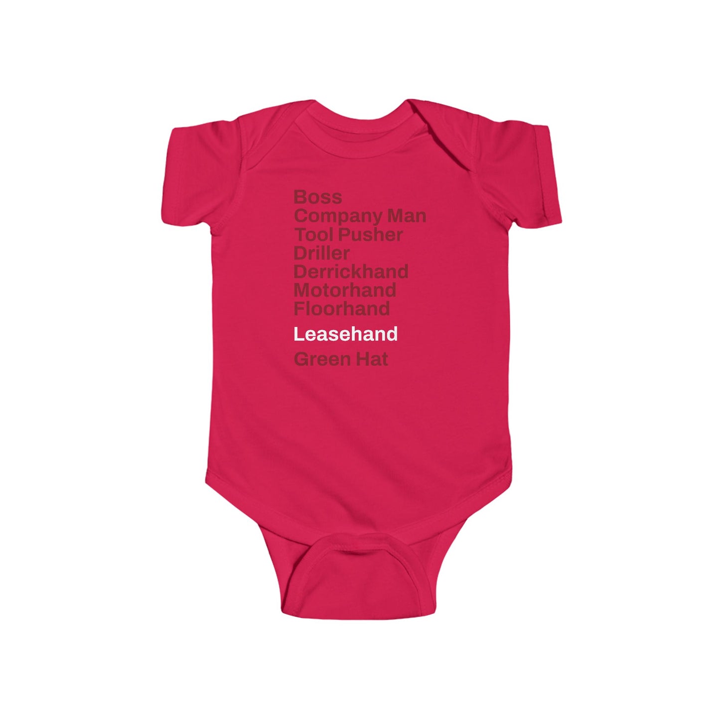 Rig Crew Series 'Leasehand' - Infant Short Sleeve Onesie