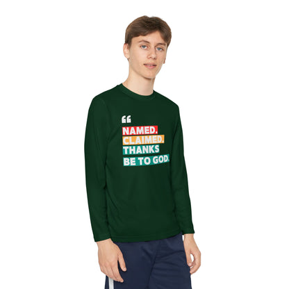 'Named, Claimed' Youth Long Sleeve Tee