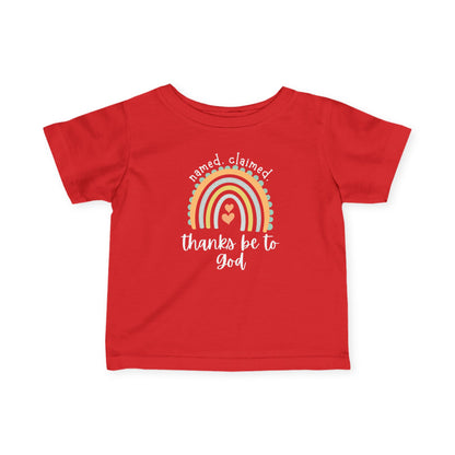 'Thanks be to God' Rainbow Infant Short Sleeve Tee