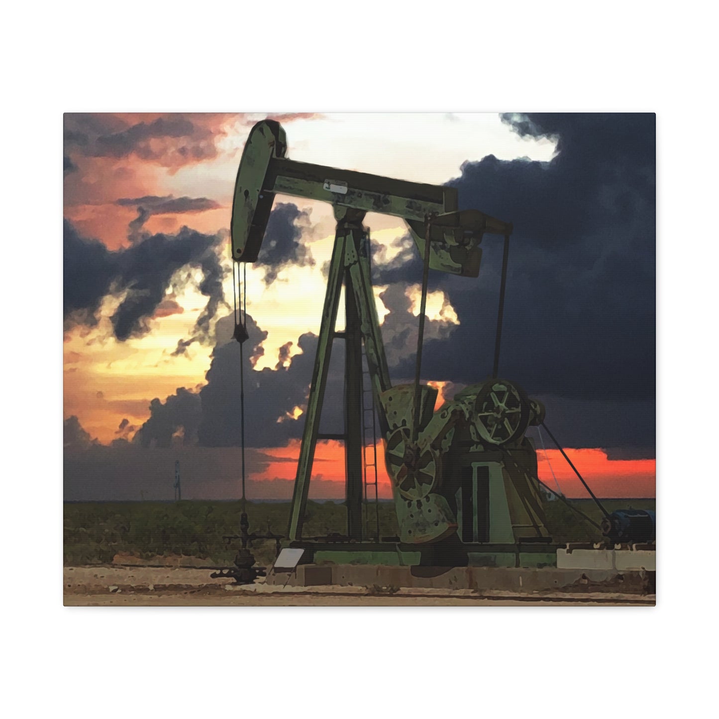 'Pumping Unit' Canvas Gallery Wrap
