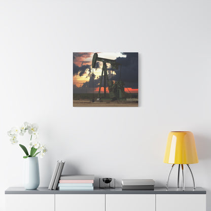 'Pumping Unit' Canvas Gallery Wrap