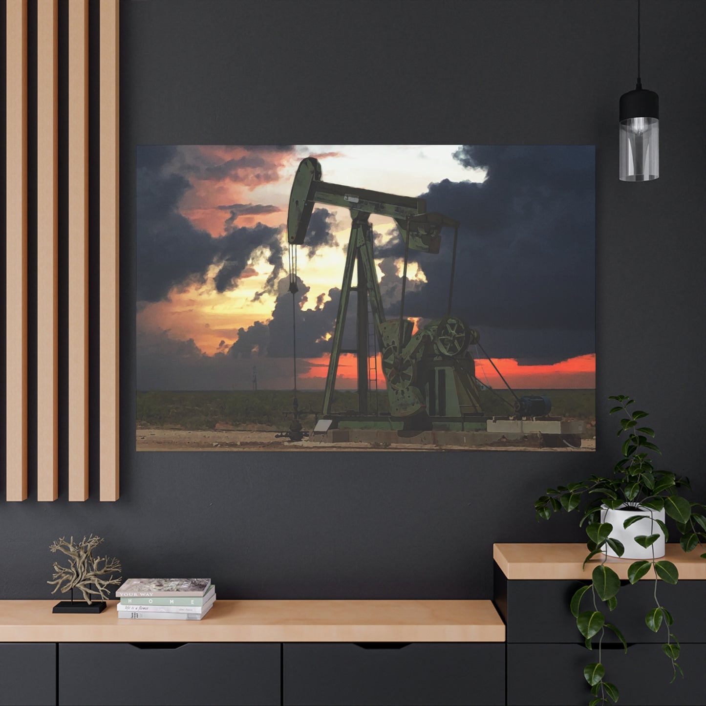 'Pumping Unit' Canvas Gallery Wrap