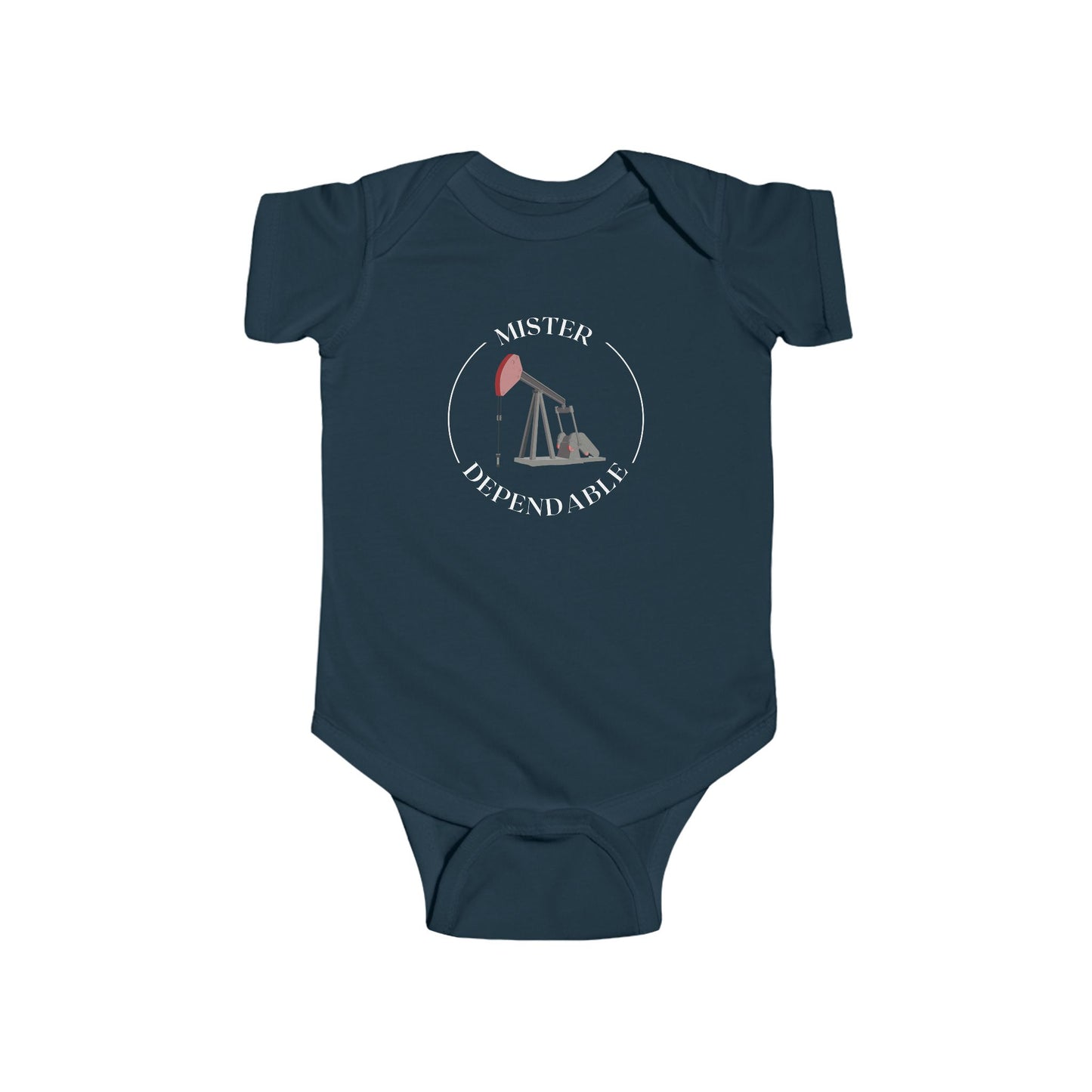 'Mister Dependable' Pumping Unit Infant Short Sleeve Bodysuit