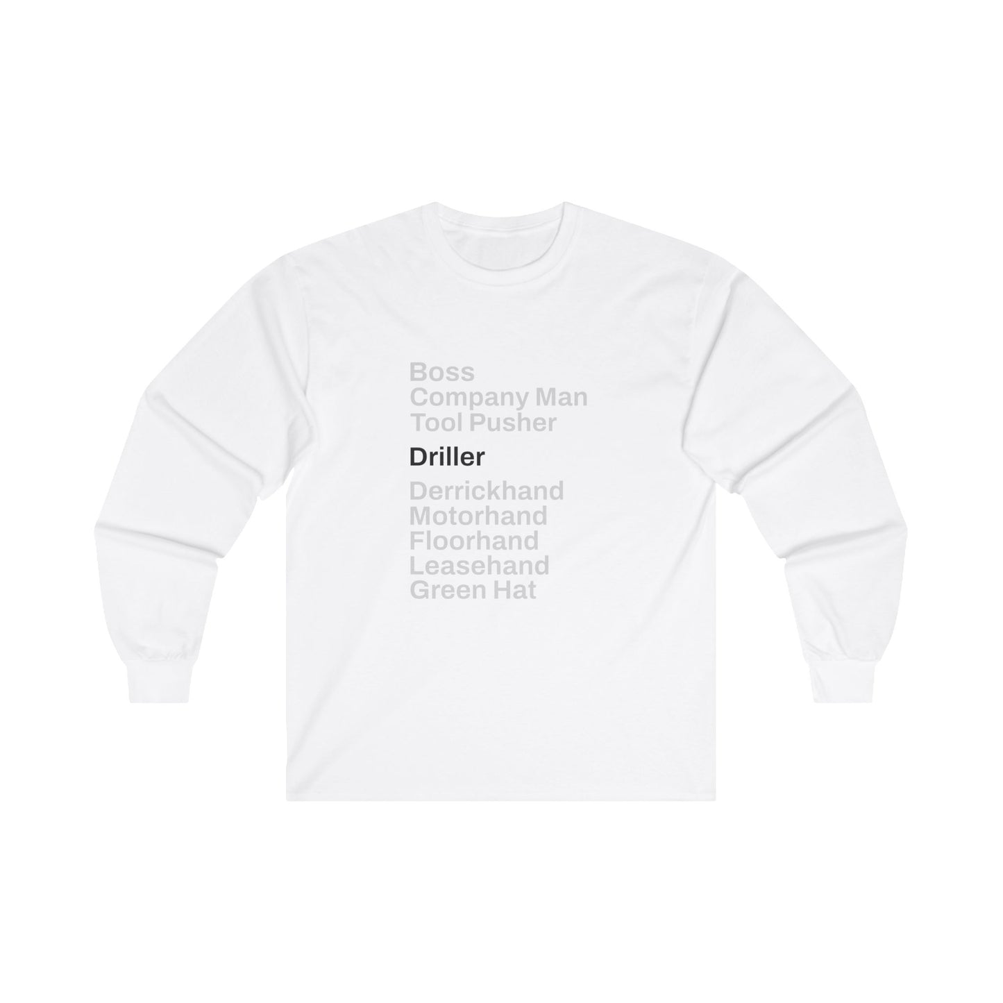 Rig Crew Series 'Driller' - Adult Long Sleeve Tee
