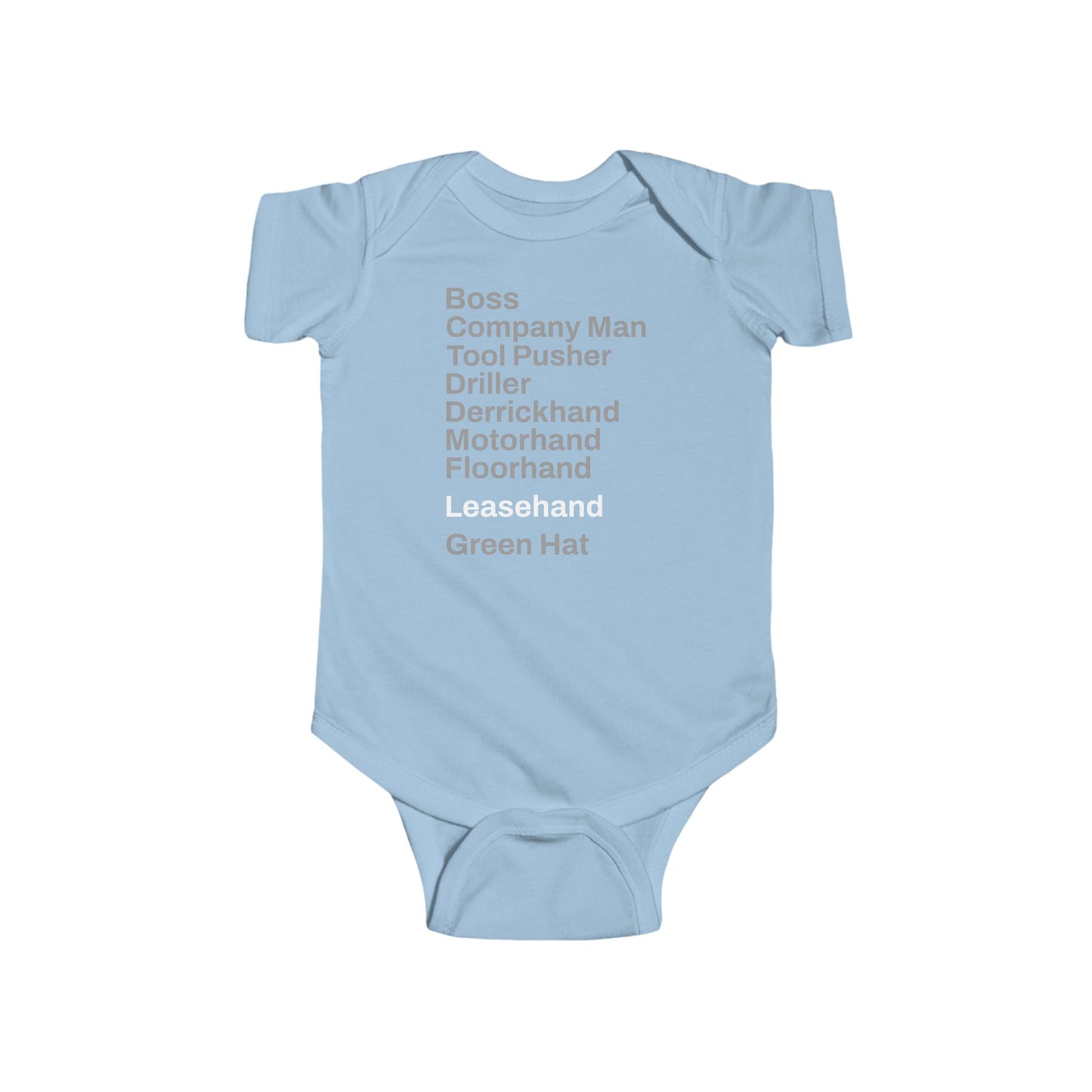 Rig Crew Series 'Leasehand' - Infant Short Sleeve Onesie