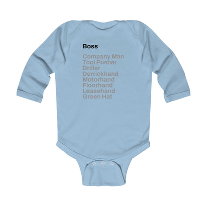 Rig Crew Series 'Boss' - Infant Long Sleeve Onesie