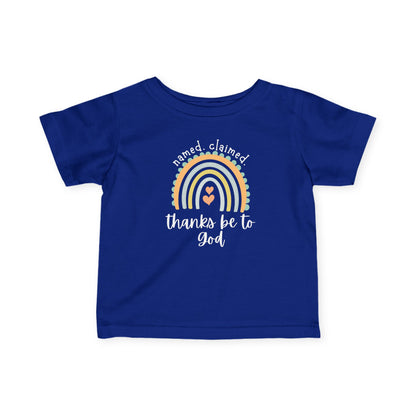 'Thanks be to God' Rainbow Infant Short Sleeve Tee