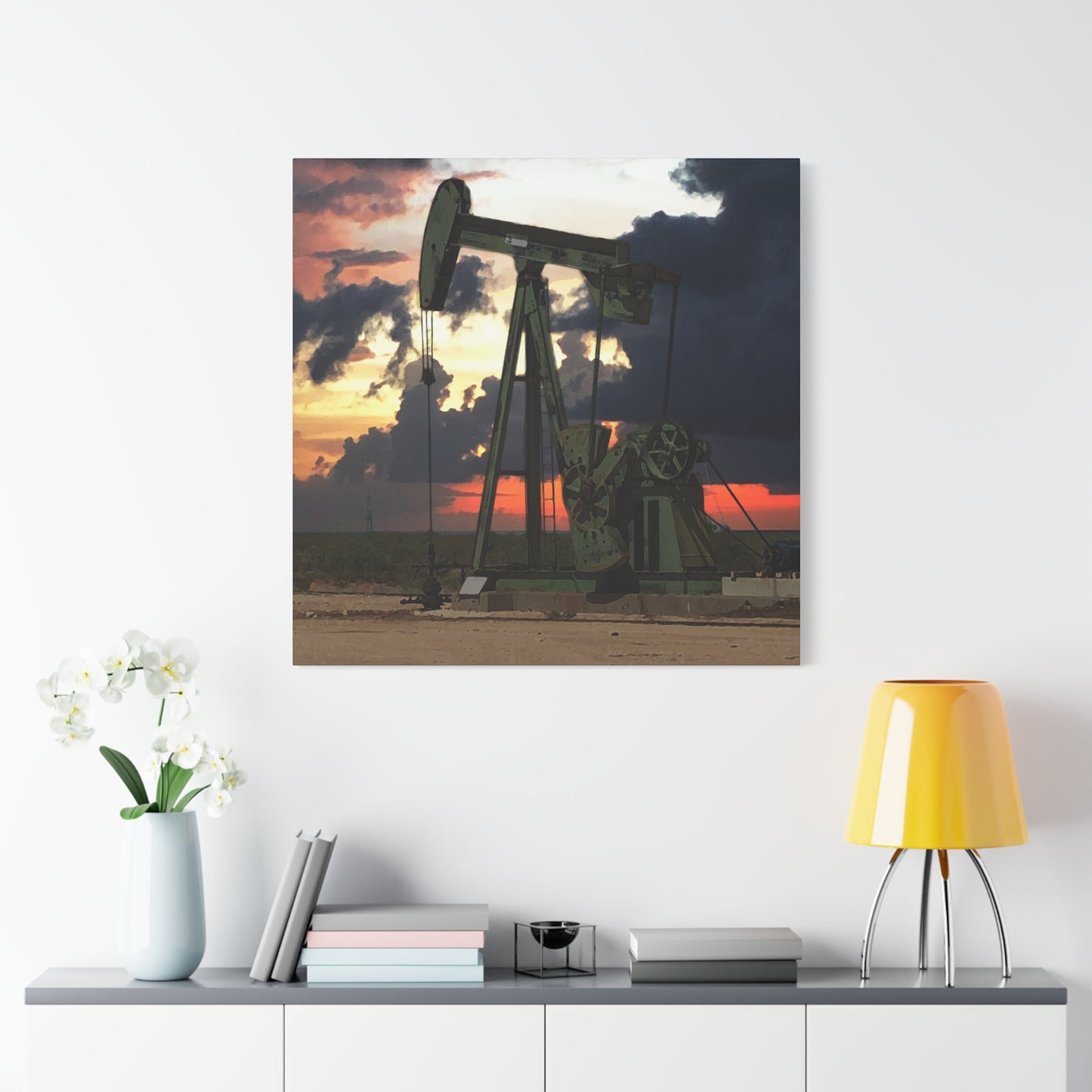 'Pumping Unit' Canvas Gallery Wrap