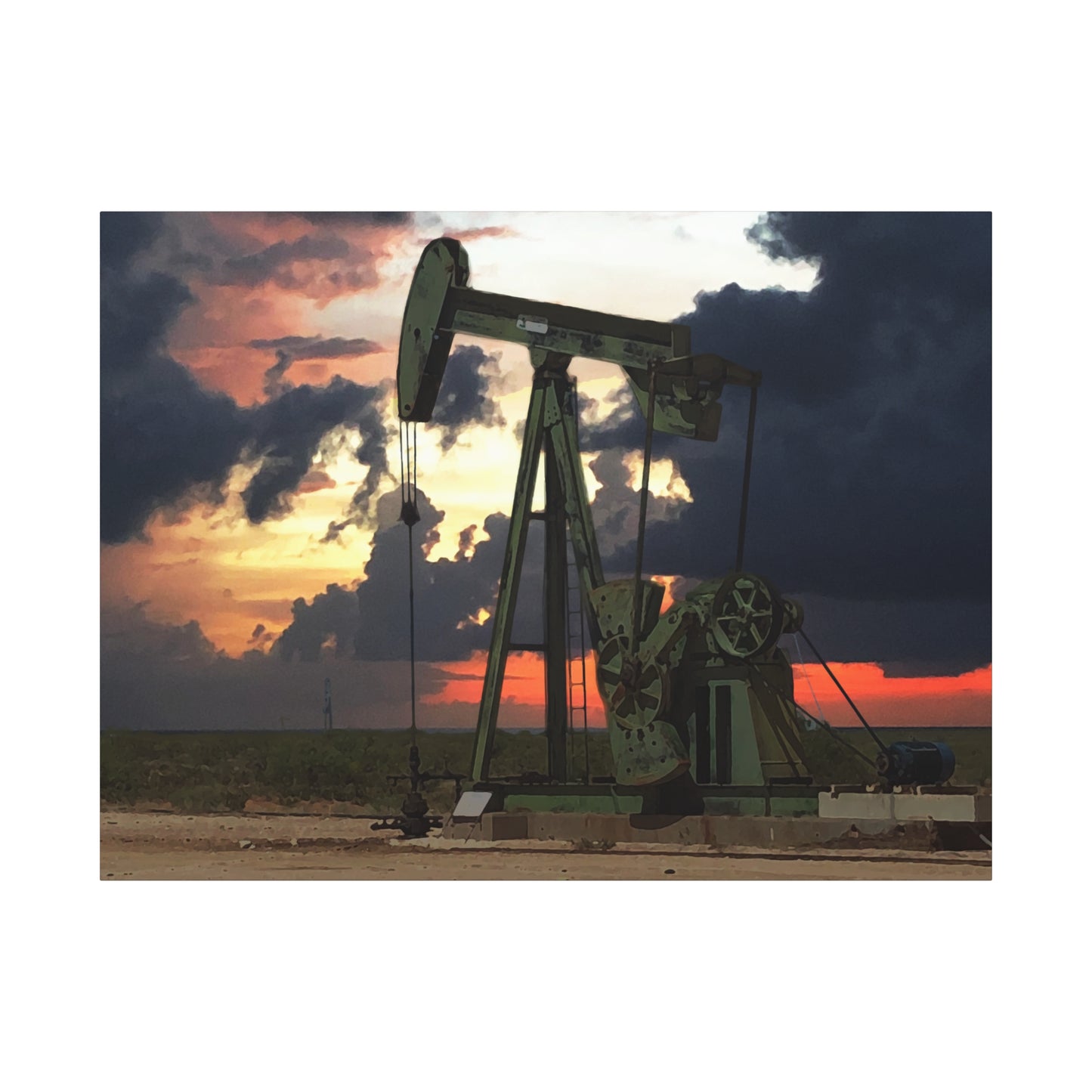 'Pumping Unit' Canvas Gallery Wrap