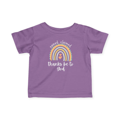 'Thanks be to God' Rainbow Infant Short Sleeve Tee