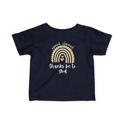 'Thanks be to God' Rainbow Infant Short Sleeve Tee