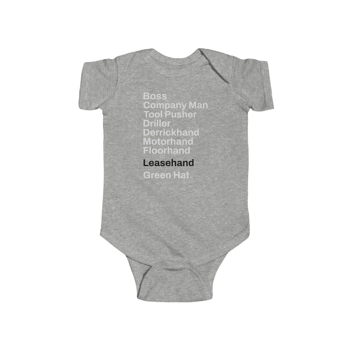 Rig Crew Series 'Leasehand' - Infant Short Sleeve Onesie