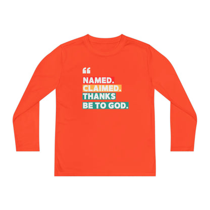 'Named, Claimed' Youth Long Sleeve Tee