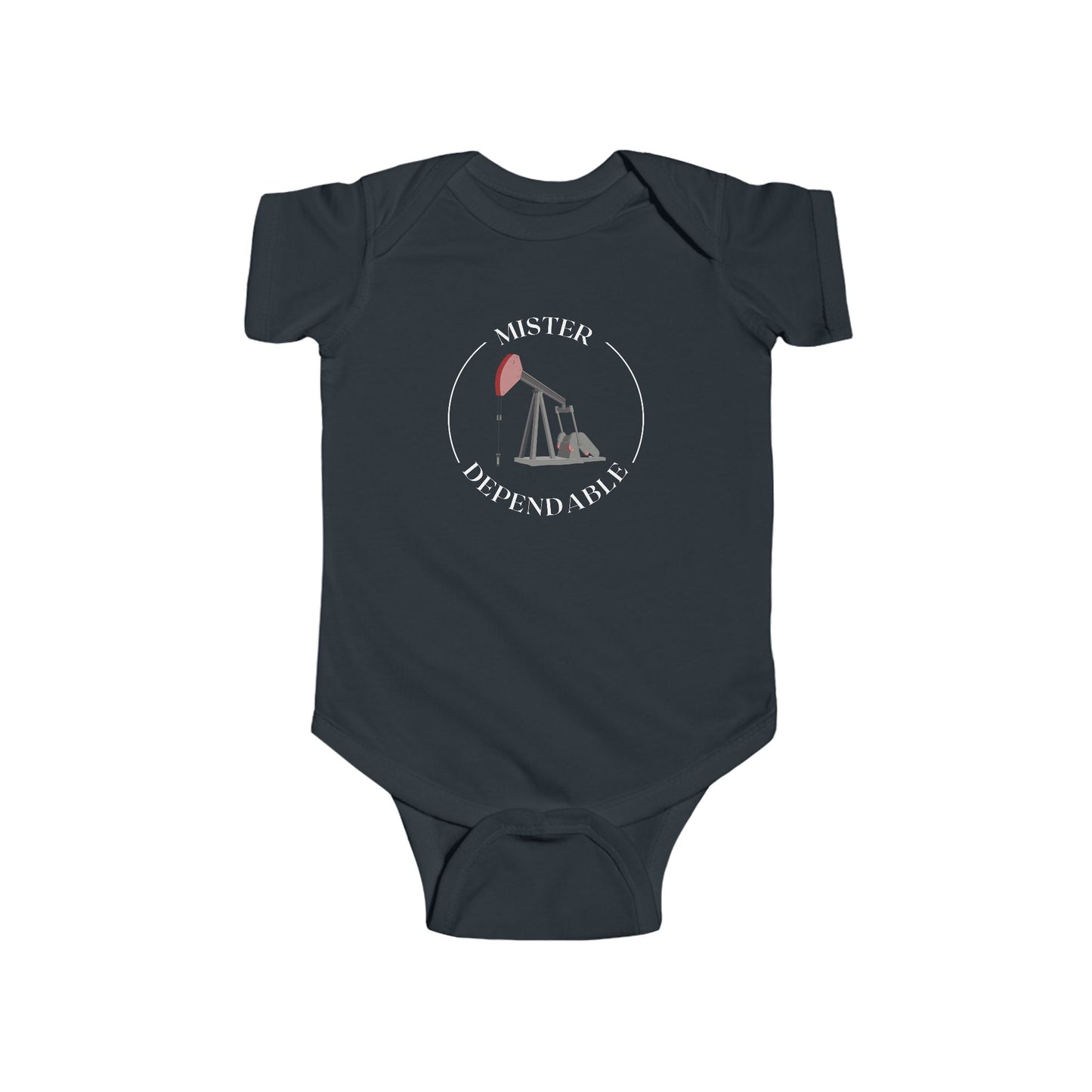 'Mister Dependable' Pumping Unit Infant Short Sleeve Bodysuit