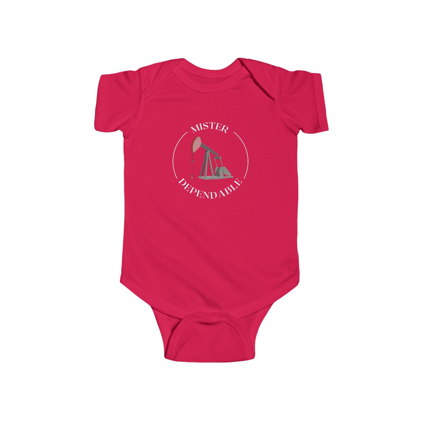 'Mister Dependable' Pumping Unit Infant Short Sleeve Bodysuit