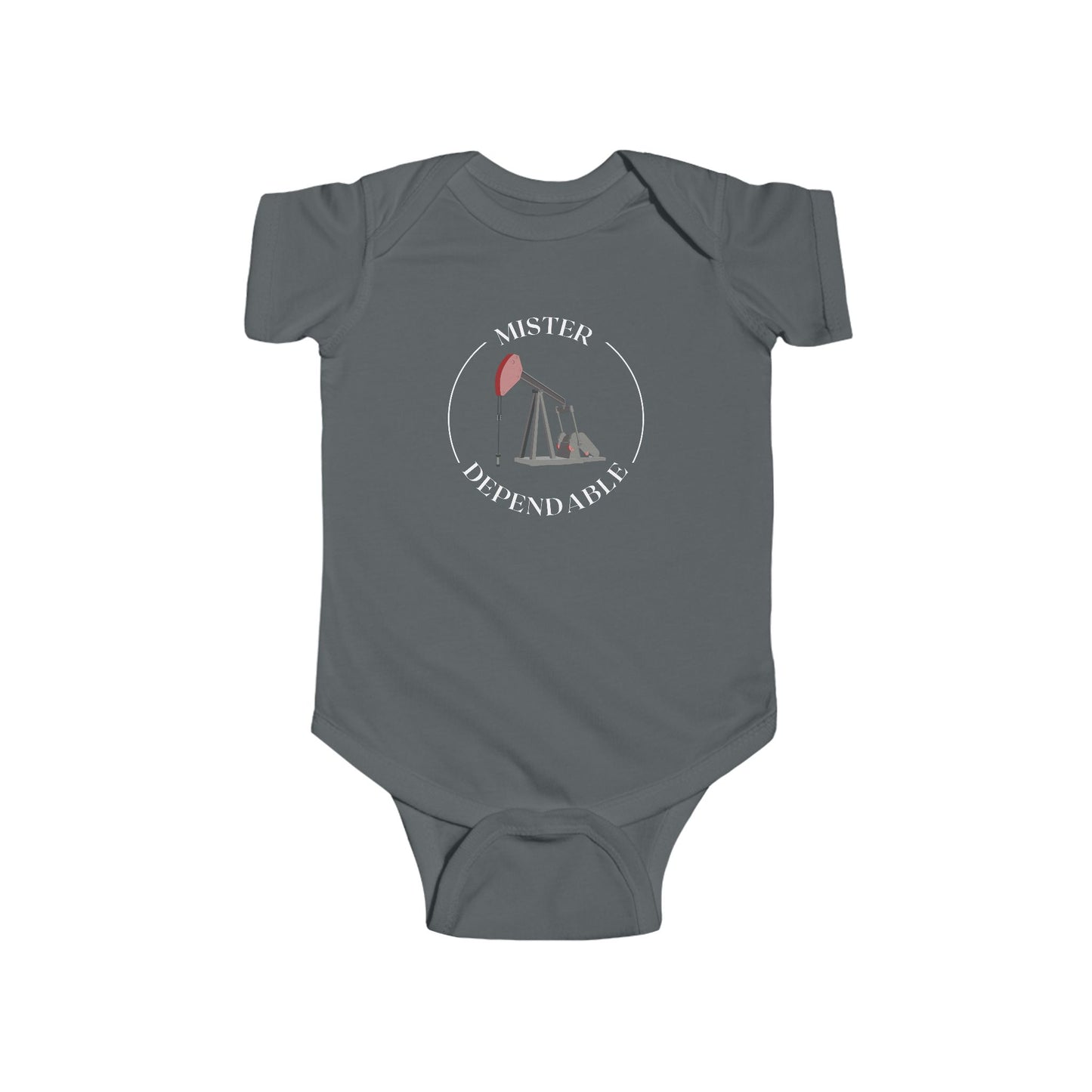 'Mister Dependable' Pumping Unit Infant Short Sleeve Bodysuit