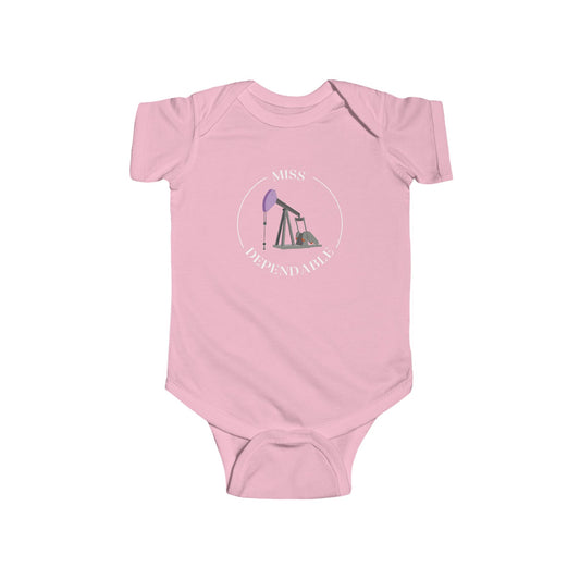 ‘Miss Dependable’ Pumping Unit Infant Short Sleeve Bodysuit