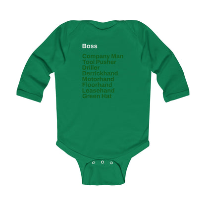 Rig Crew Series 'Boss' - Infant Long Sleeve Onesie