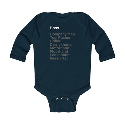 Rig Crew Series 'Boss' - Infant Long Sleeve Onesie