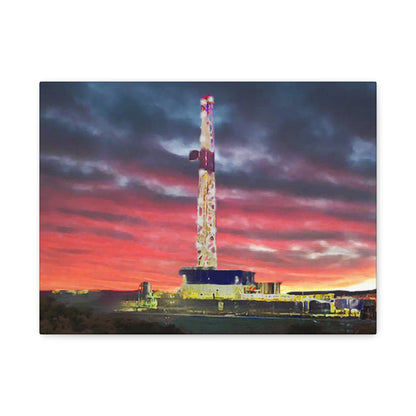'Goodnight, Drilling Rig' Canvas Gallery Wrap