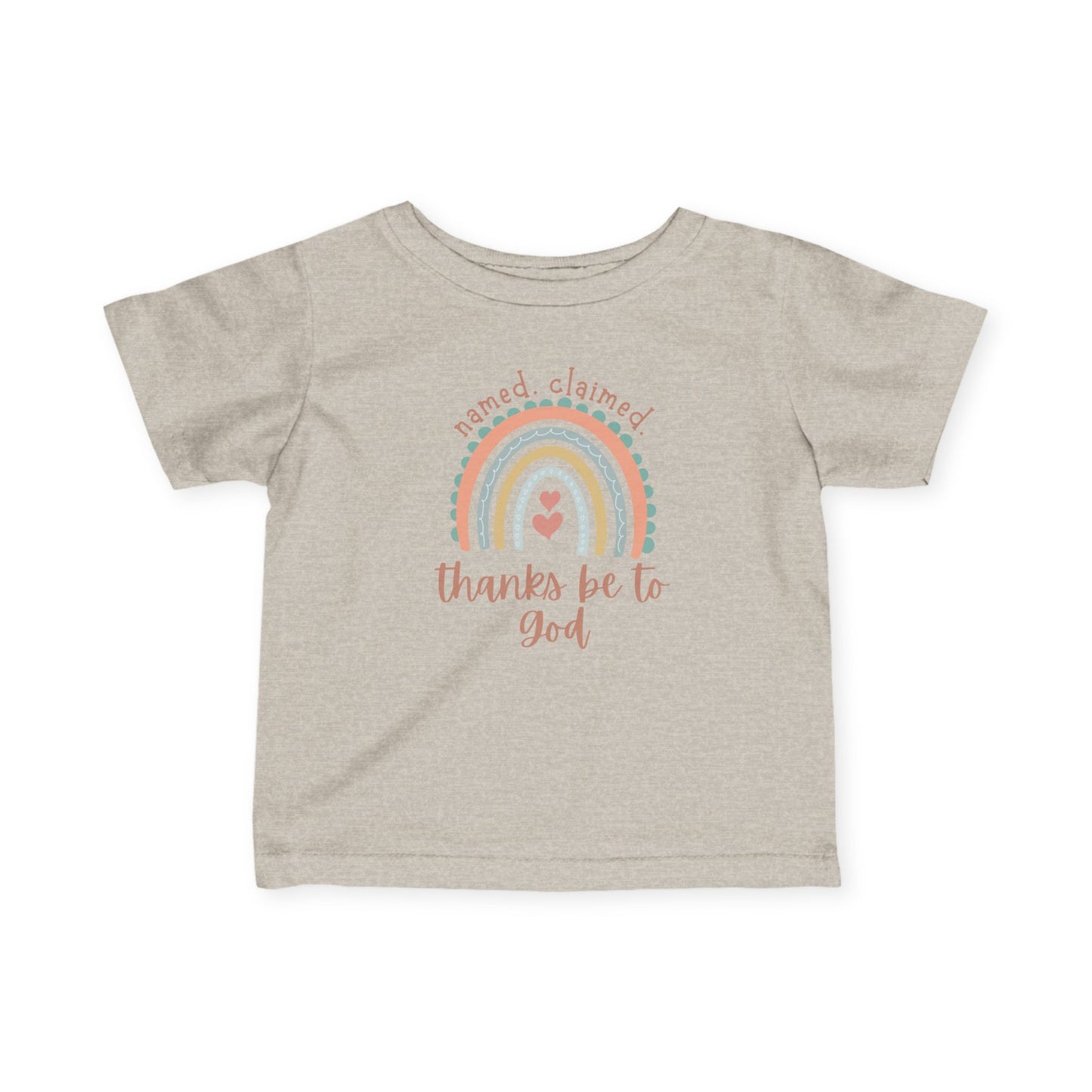 'Thanks be to God' Rainbow Infant Short Sleeve Tee