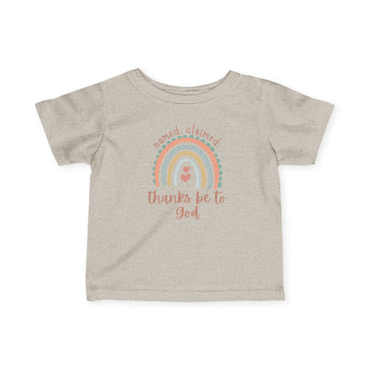 'Thanks be to God' Rainbow Infant Short Sleeve Tee