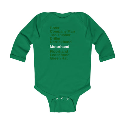 Rig Crew Series 'Motorhand' - Infant Long Sleeve Onesie
