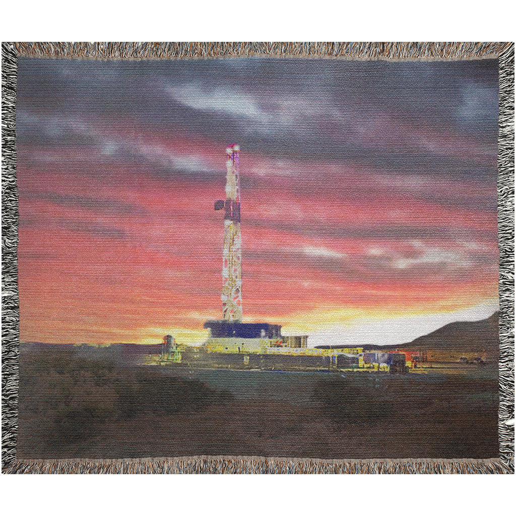 'Drilling Rig' Woven Blanket