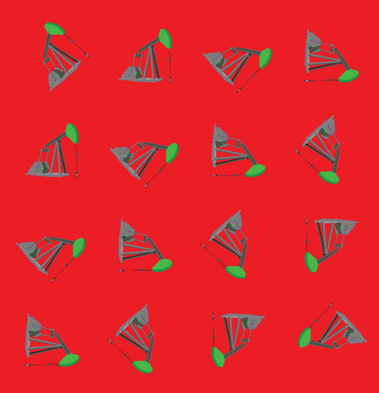 "Pumping Unit" Red Wrapping Paper