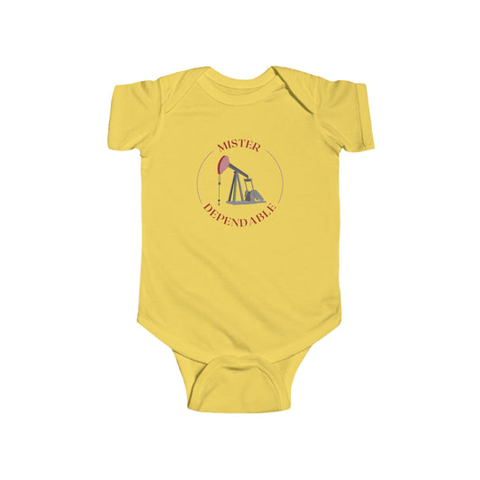 'Mister Dependable' Pumping Unit Infant Short Sleeve Bodysuit