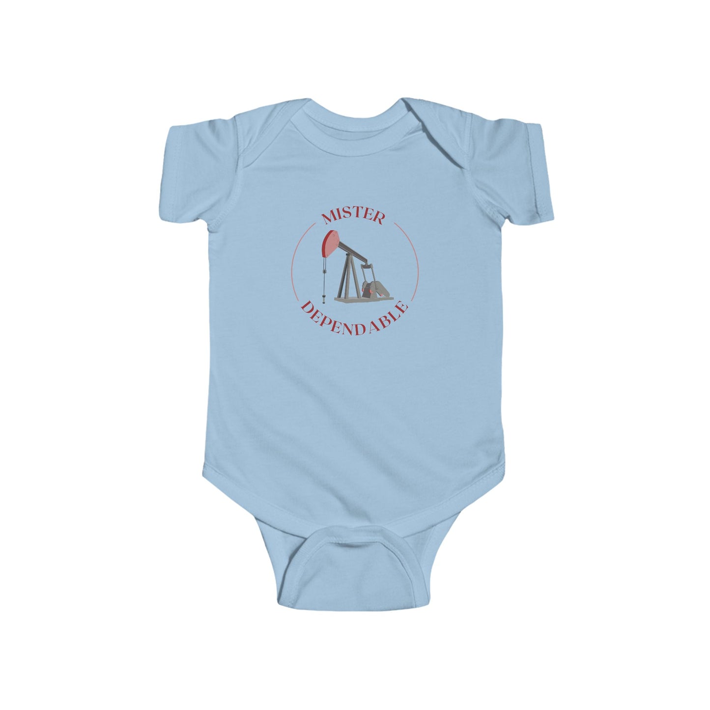 'Mister Dependable' Pumping Unit Infant Short Sleeve Bodysuit