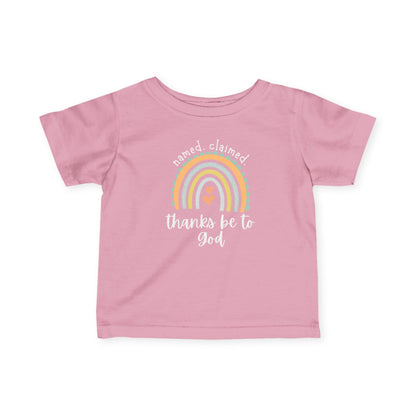 'Thanks be to God' Rainbow Infant Short Sleeve Tee
