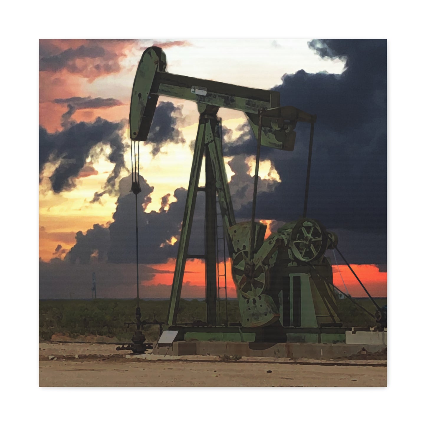 'Pumping Unit' Canvas Gallery Wrap