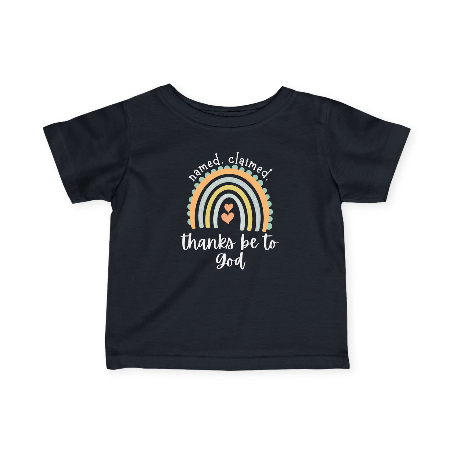 'Thanks be to God' Rainbow Infant Short Sleeve Tee
