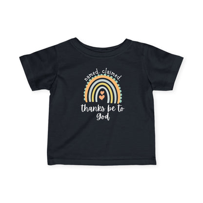 'Thanks be to God' Rainbow Infant Short Sleeve Tee