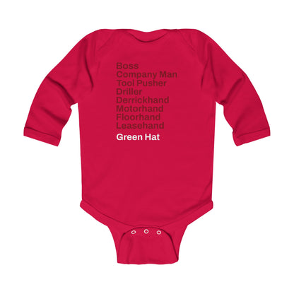 Rig Crew Series 'Green Hat' - Infant Long Sleeve Onesie