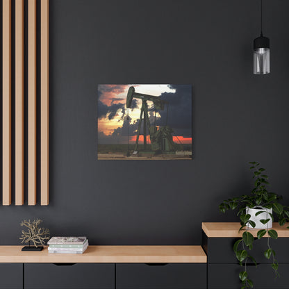 'Pumping Unit' Canvas Gallery Wrap