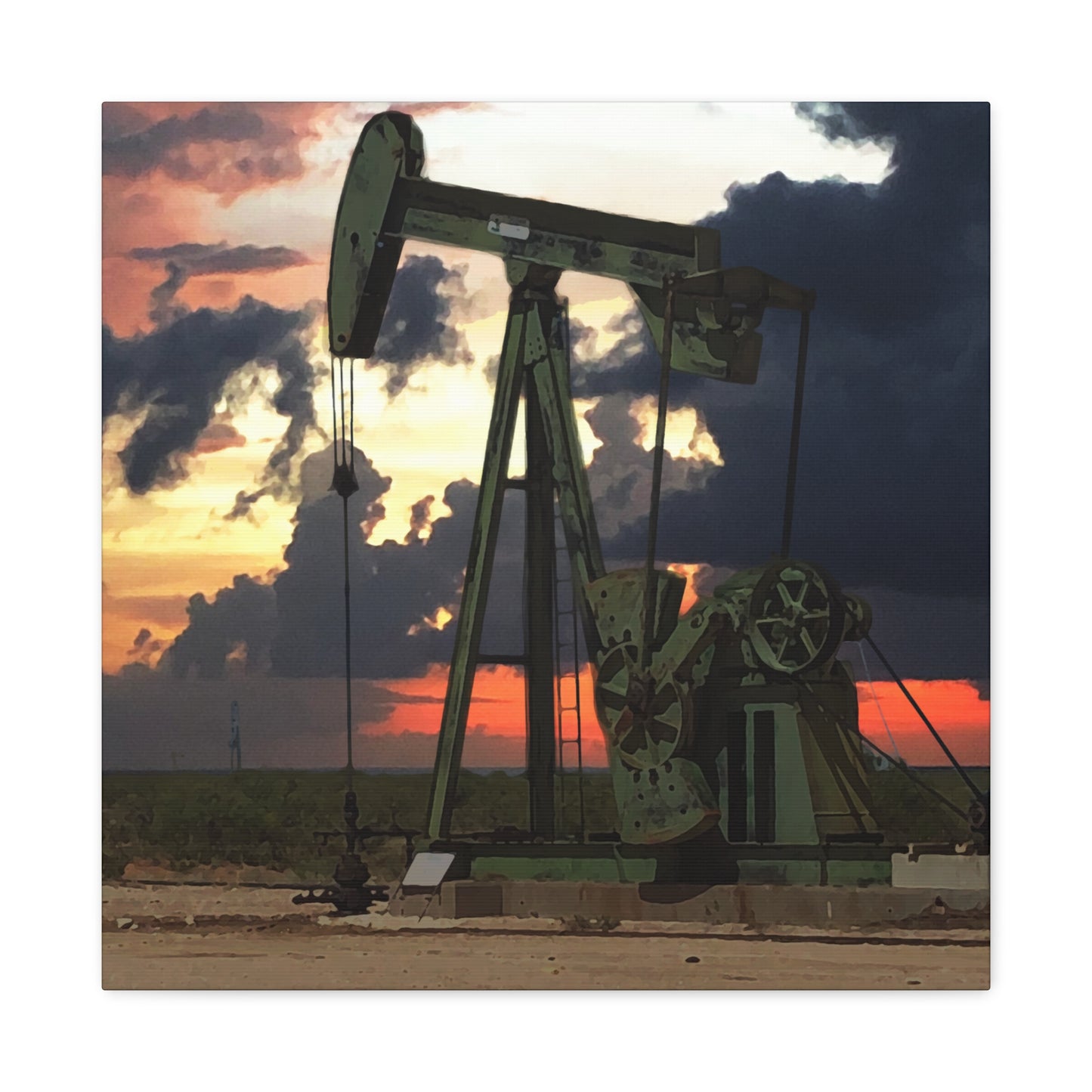 'Pumping Unit' Canvas Gallery Wrap