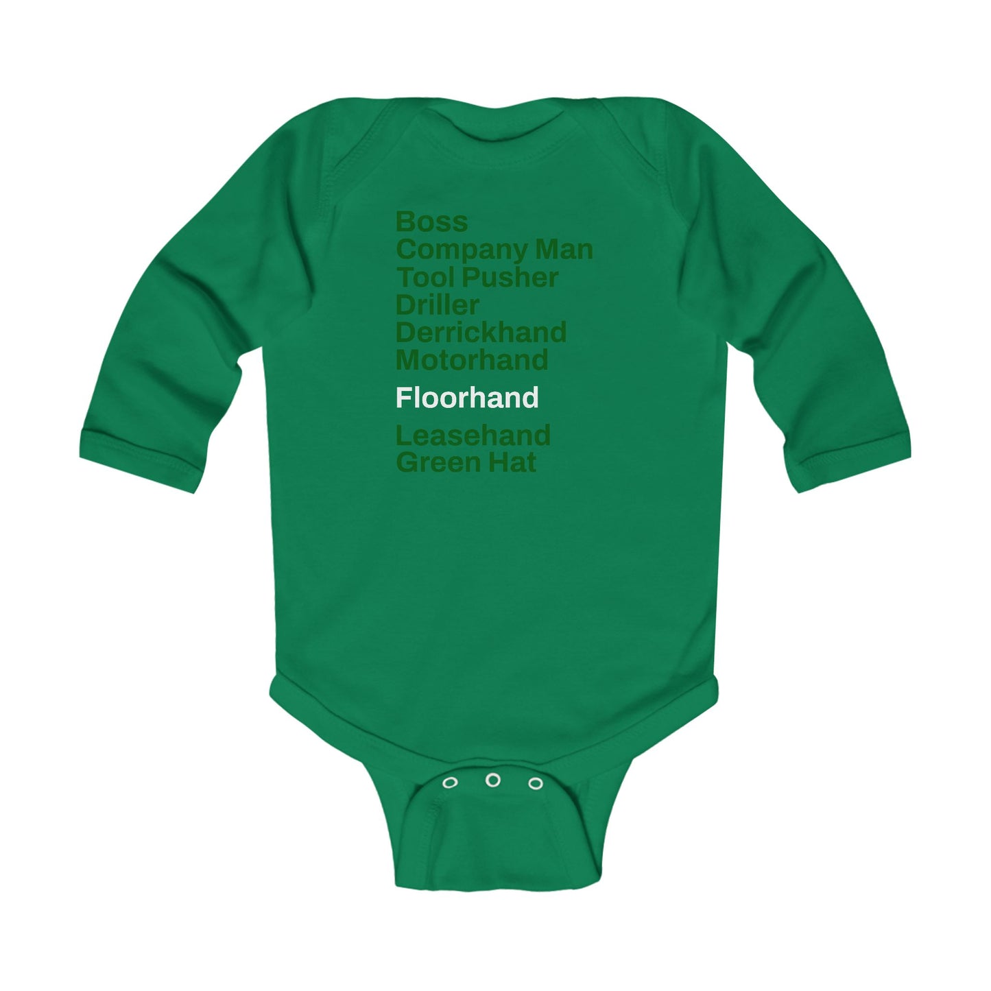 Rig Crew Series 'Floorhand' - Infant Long Sleeve Onesie