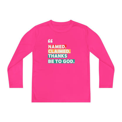 'Named, Claimed' Youth Long Sleeve Tee